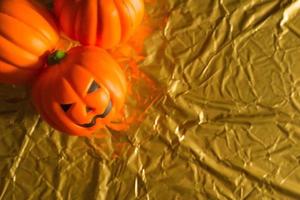 halloween pumpa jack i guld semester bakgrundsbild. foto