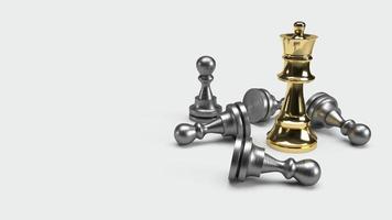 schackspel 3d-rendering abstrakt idé för affärsinnehåll. foto