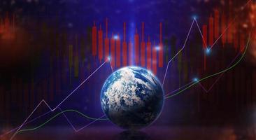 3D-rendering världen affärsbakgrund för affärsinnehåll. foto