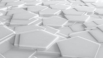 vit 3d bakgrund abstrakt pentagon mönster textur foto