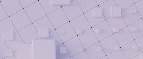 rosa kuber i en abstrakt tracery bakgrund. geometriska fyrkantiga paneler i 3d-rendering digital arkitektur. element av futuristisk dataöverföring och klusterelement foto