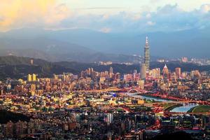 utsikten över Taipei stad, Taiwan