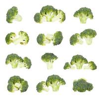 broccoli isolerad på vit bakgrund foto