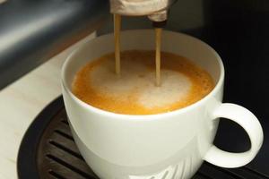 kaffemaskin, process för att göra kaffe i kaffemaskin foto