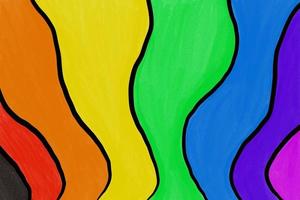 rita regnbågens rand, koncept för hbt-firande i pride-månaden. foto