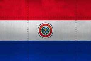 paraguays flagga på metall foto