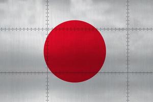 Japans flagga på metall foto