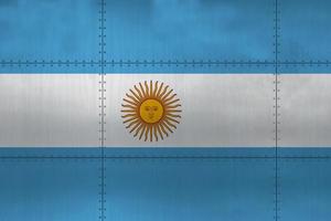 Argentinas flagga på metall foto