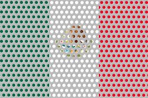 Mexikos flagga på metall foto