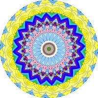 färgglada mandala design bakgrund. ovanlig blomform. orientalisk. mönster för antistressterapi. väv designelement foto