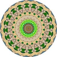 färgglad mandala med blommig prydnad. ovanlig blomform. orientalisk vektor, anti-stress terapimönster. väv designelement foto