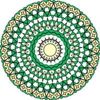 lyx dekorativa färgglada mandala design ovanlig blomma form. foto