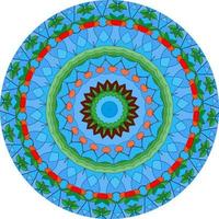 färgglada mandala design bakgrund. ovanlig blomform. orientalisk vektor, anti-stress terapimönster. väv designelement foto