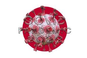 covid-19-pandemi, covid 2022 starta om covid i japan 2022, 3d-arbete och 3d-bild foto