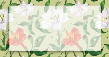 blommig landskap banner med alstroemeria blommor foto