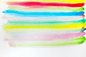 färgglada ränder akvarellfärg på duk. superhög upplösning och kvalitetsbakgrund foto