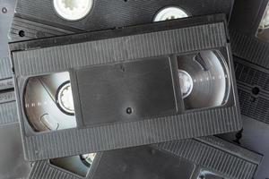 videokassettband eller vhs-bandbakgrund foto