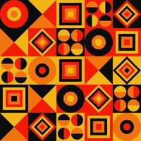 flerfärgade neo geometriska mönster. modern stil. gulröda föremål foto