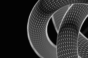 3d illusion vita isometriska abstrakta former färgglada former sammanflätade. 3d illustration foto