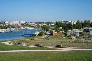 Sevastopol, Crimea-21 juni 2021 landskap med utsikt över historiska Chersonese foto