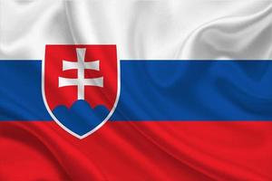 3d flagga av slovakia på tyg foto