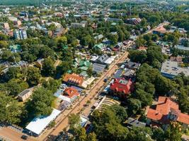 antenn se av de palanga tillflykt stad i litauen. foto