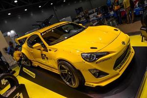 Moskva - aug 2016 Toyota gt86 presenteras på Mias Moscow International Automobile Salon den 20 augusti 2016 i Moskva, Ryssland foto