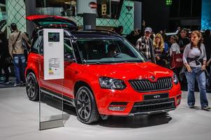 frankfurt - september 2015 skoda yeti presenteras på iaa internationell foto