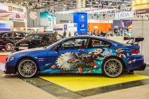 moskva - aug 2016 bmw e63 e64 m6 6er presenteras på mias moskva internationell bil salong på augusti 20, 2016 i Moskva, ryssland foto