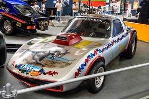 sinsheim, Tyskland - mai 2022 dragster tävlings bil opel gt hirider hjulbil foto