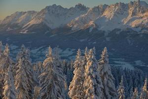 vinter bergslandskap foto