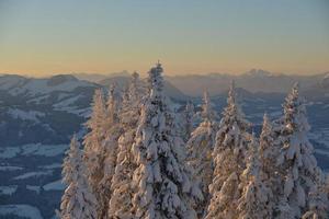 vinter bergslandskap foto