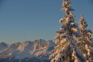 vinter bergslandskap foto