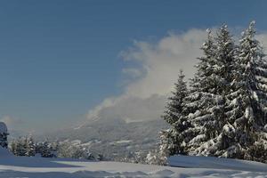 vinter bergslandskap foto