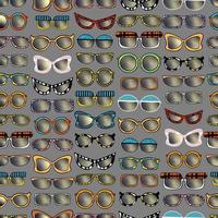 sömlös mönster samling av färgrik solglasögon isolerat enkel annorlunda former av ramar hand dragen foto