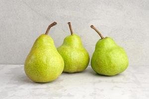 färsk och friska grön päron frukter, stänga upp foto