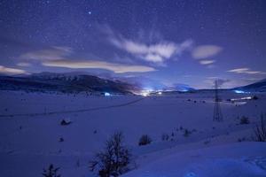 vinter- natt landskap natur skog foto