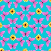 sömlös mönster med färgrik fjärilar foto