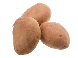 potatis på vit bakgrund foto