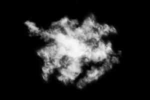 moln isolerat på svart bakgrund, texturerat rök, borsta moln, abstrakt svart foto