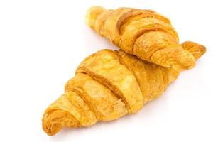 croissanter på vit bakgrund. foto