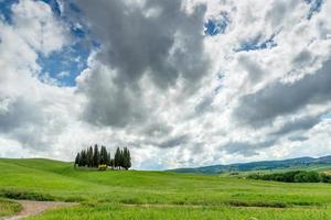 utsikt över den natursköna toskanska landsbygden foto