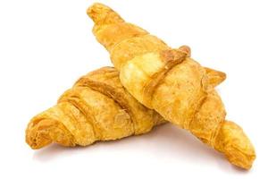 croissanter på vit bakgrund. foto