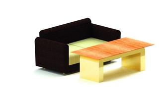 3d modellering soffa och tabell foto