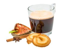 dutch småkakor med kaffe foto