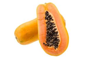 papaya frukt isolerad på vit bakgrund foto