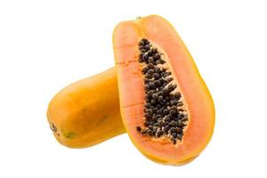 papaya frukt isolerad på vit bakgrund foto
