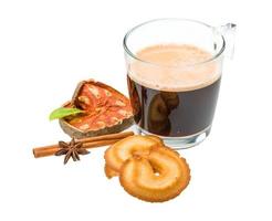 dutch småkakor med kaffe foto