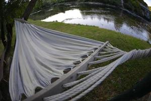 hammoc nära de flod foto