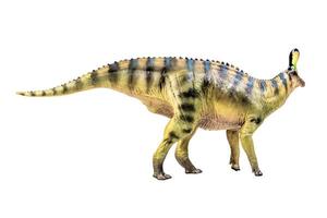 tsintaosaurus spinorhinus dinosaurie på vit isolera bakgrund klippning väg foto